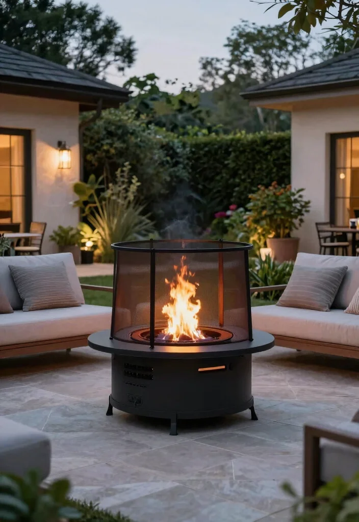 16 Modern Fire Pit Ideas With Clean Contemporary Style - 15. Fire Pit with Safety Features 1