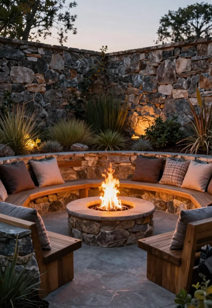 16 Modern Fire Pit Ideas With Clean Contemporary Style - 2. Sunken Fire Pit Area 1