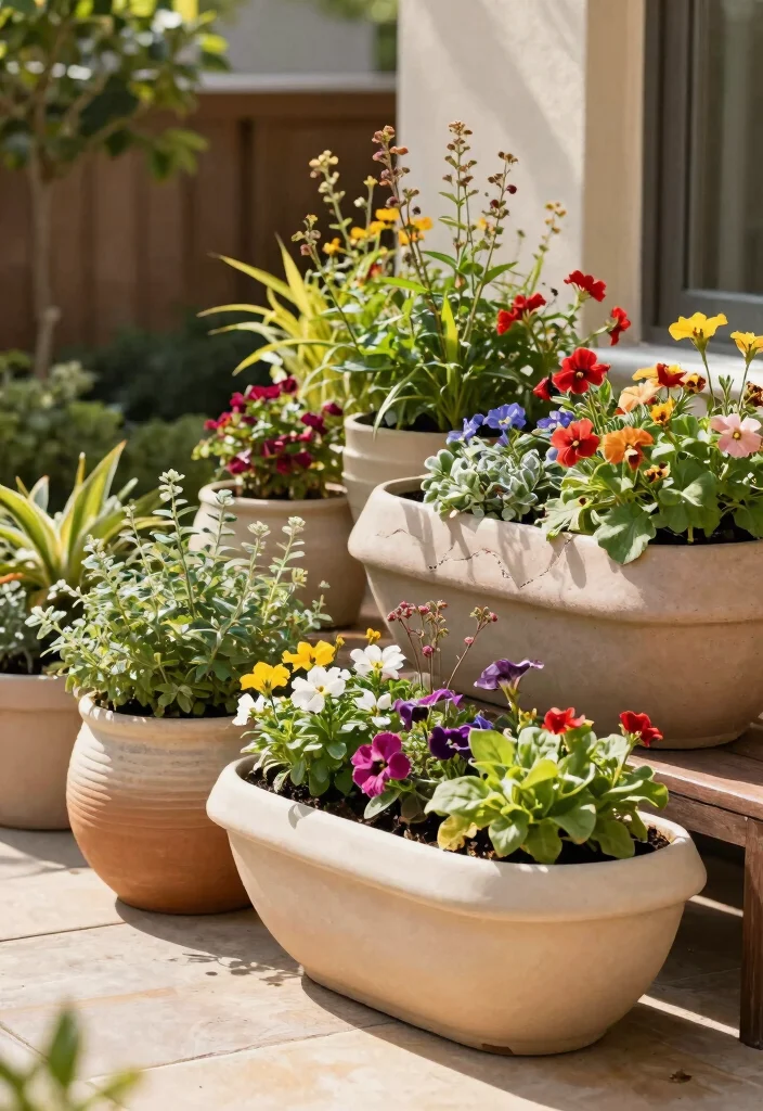 16 Patio Planter Ideas That Add Instant Color - 15. Self-Watering Planters 1