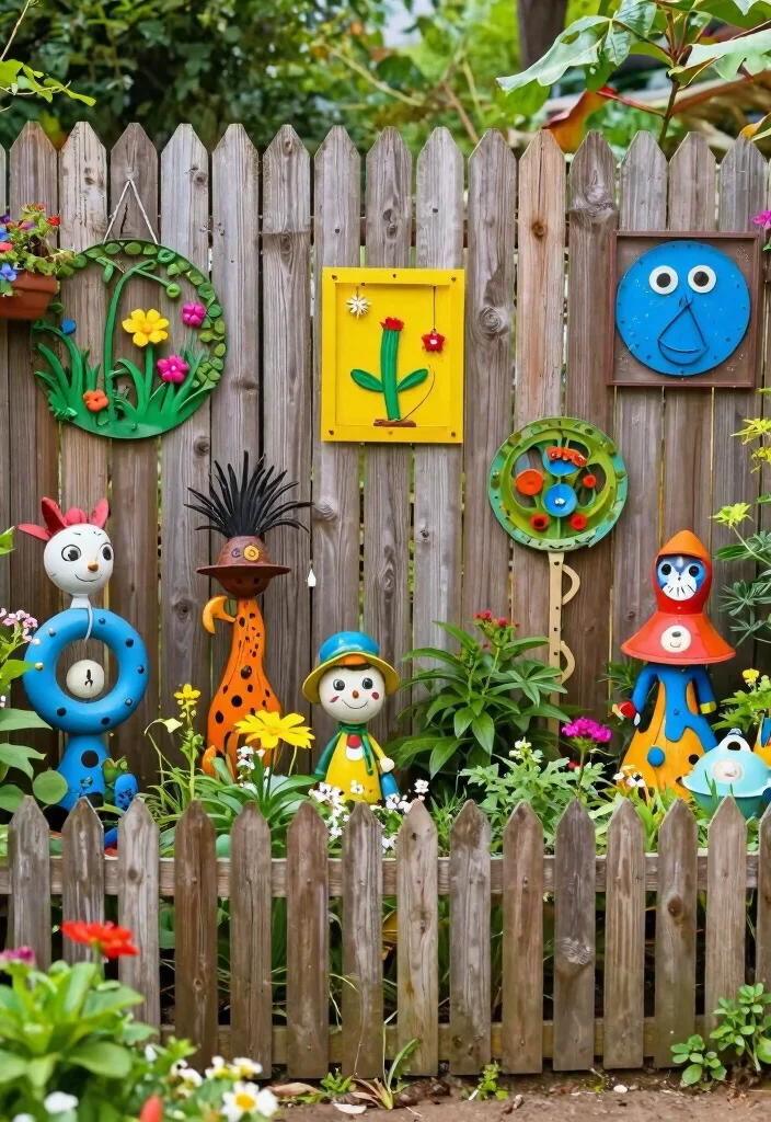 16 Picket Fence Decor Ideas With Charming Details 5 16 Picket Fence Decor Ideas With Charming Details - 5. Garden Art 1