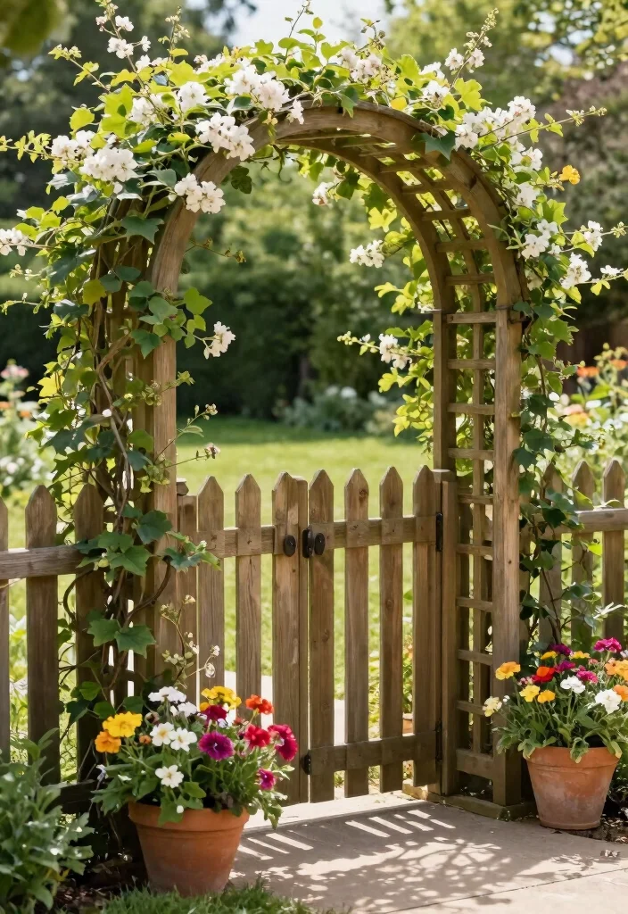16 Picket Fence Decor Ideas With Charming Details 6 16 Picket Fence Decor Ideas With Charming Details - 6. Trellis and Arches 1