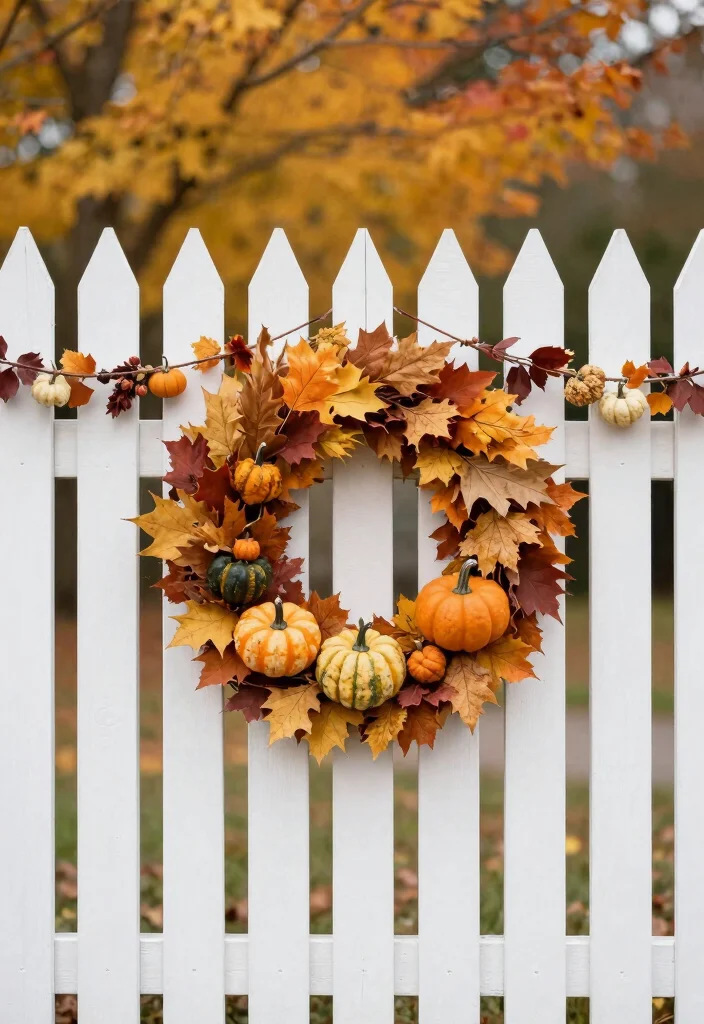 16 Picket Fence Decor Ideas With Charming Details 8 16 Picket Fence Decor Ideas With Charming Details - 8. Seasonal Decor 1