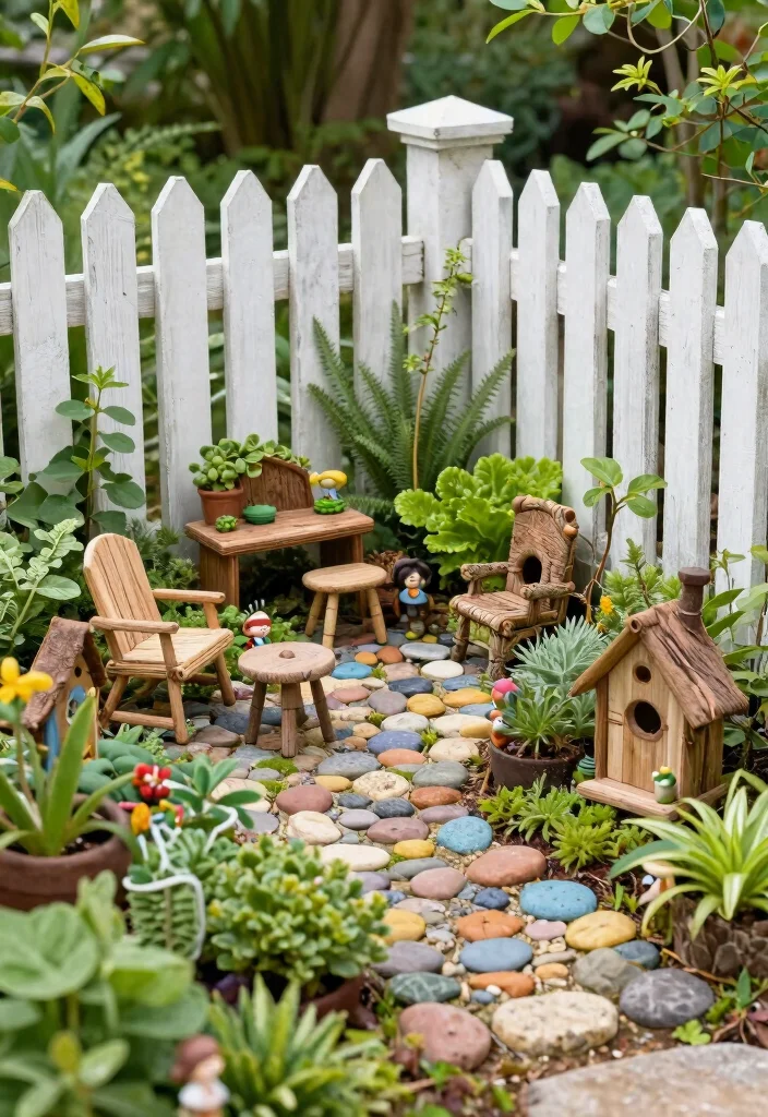 16 Picket Fence Decor Ideas With Charming Details 9 16 Picket Fence Decor Ideas With Charming Details - 9. Fairy Garden 1