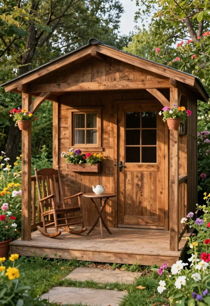 16 Shed With Porch Ideas That Feel Cozy & Practical 1 16 Shed With Porch Ideas That Feel Cozy & Practical - 1. Classic Wooden Charm 1