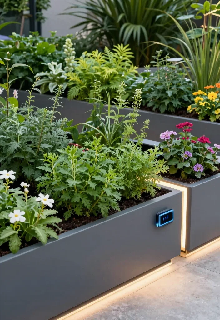 16 Tall Planter Boxes Ideas That Add Height & Drama - 13. Smart Technology Planter Boxes 1