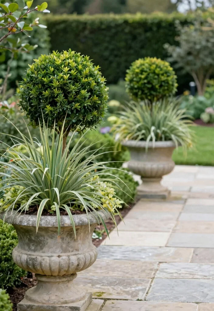 16 Tall Planter Boxes Ideas That Add Height & Drama - 16. Classic Stone Planter Boxes 1