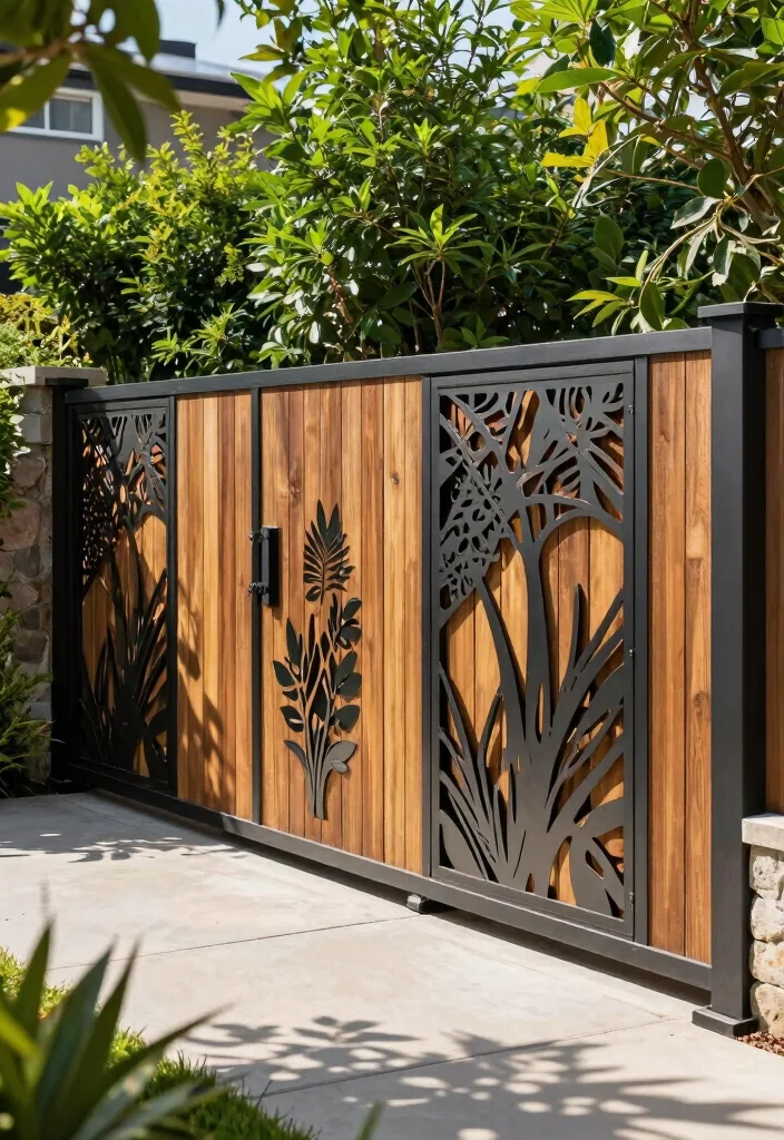 16 Wood and Metal Fence Ideas With Modern Contrast 10 16 Wood and Metal Fence Ideas With Modern Contrast - 10. Privacy with a View 1