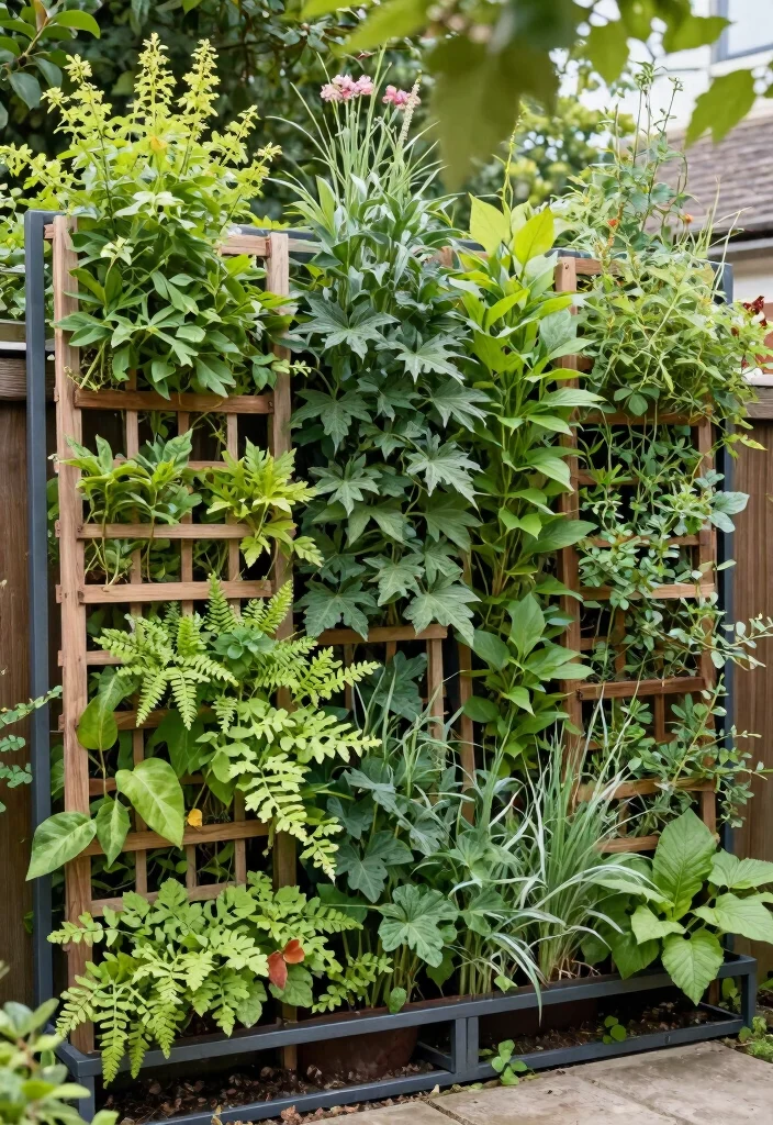 16 Wood and Metal Fence Ideas With Modern Contrast 6 16 Wood and Metal Fence Ideas With Modern Contrast - 6. Vertical Garden Fence 1