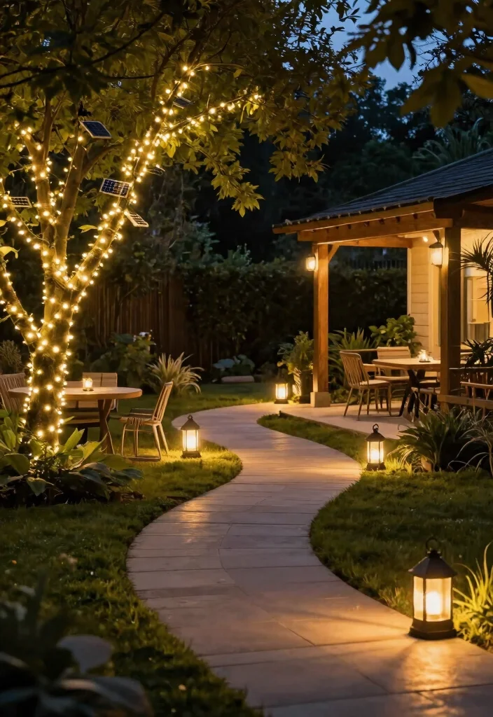 17 Backyard Design Ideas That Transform Any Outdoor Space 14 17 Backyard Design Ideas That Transform Any Outdoor Space - 14. Solar-Powered Lighting 1