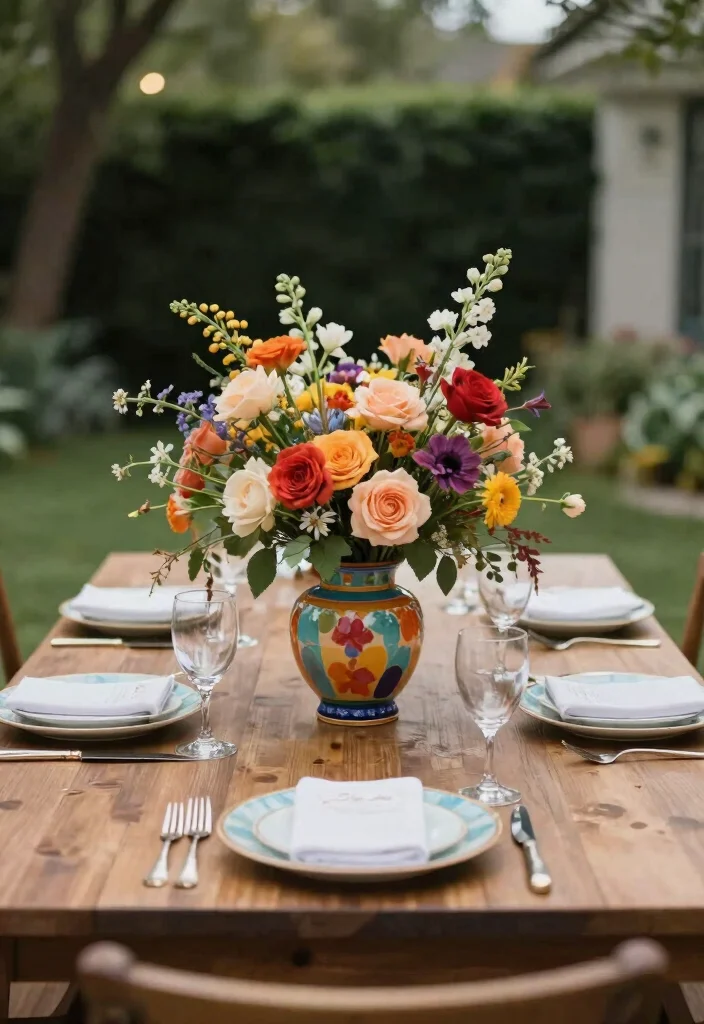 17 Colorful Patio Decor Ideas That Pop Beautifully 14 17 Colorful Patio Decor Ideas That Pop Beautifully - 14. Statement Centerpieces 1