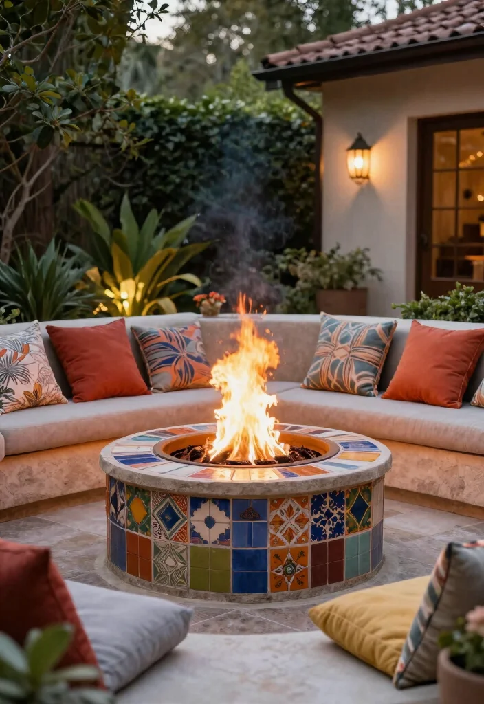 17 Colorful Patio Decor Ideas That Pop Beautifully 16 17 Colorful Patio Decor Ideas That Pop Beautifully - 16. Unique Fire Pit Designs 1