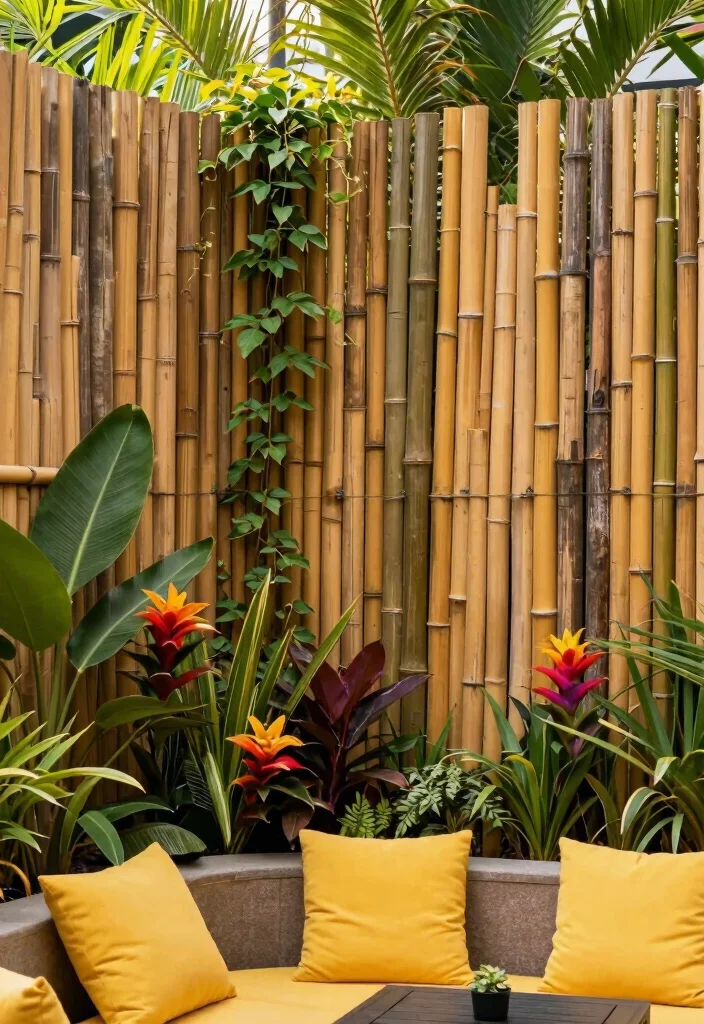 17 Fence Ideas Backyard Homeowners Will Love - 1. Bamboo Fencing for Exotic Charm 1