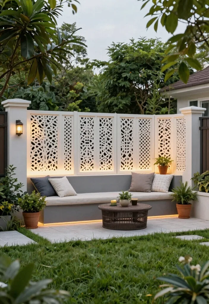 17 Fence Ideas Backyard Homeowners Will Love - 10. Decorative Fence Panels for Unique Style 1