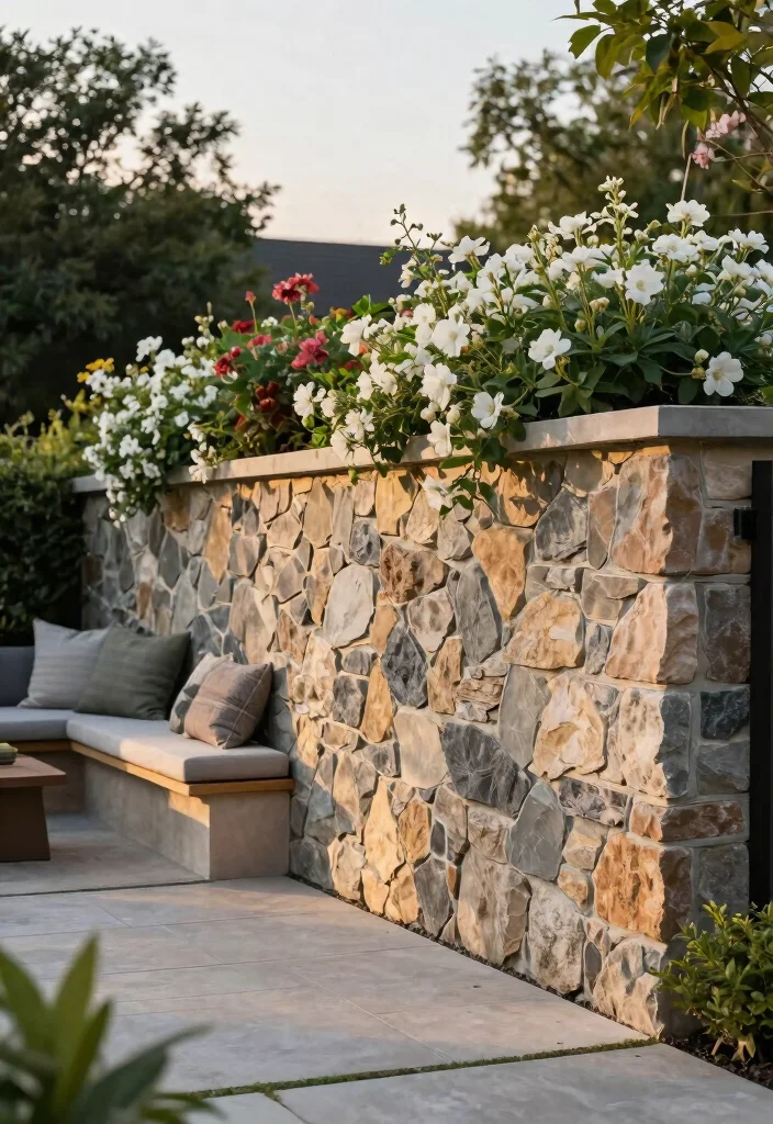 17 Fence Ideas Backyard Homeowners Will Love - 11. Stone Wall Fencing for Natural Elegance 1