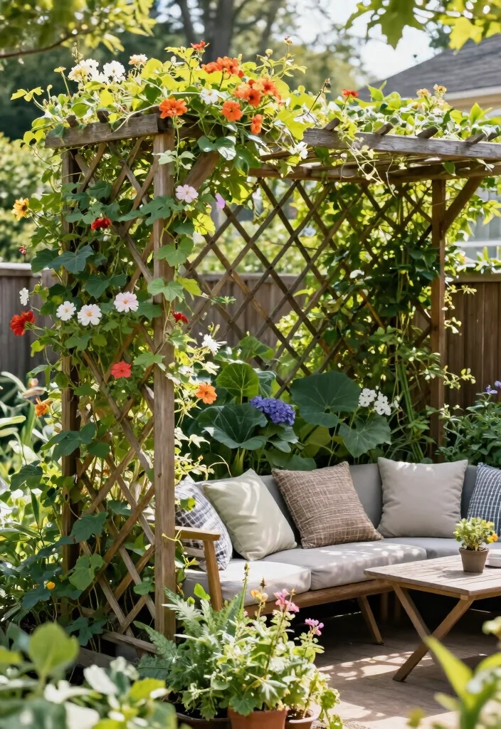 17 Fence Ideas Backyard Homeowners Will Love - 13. Trellis Fencing for Climbing Plants 1