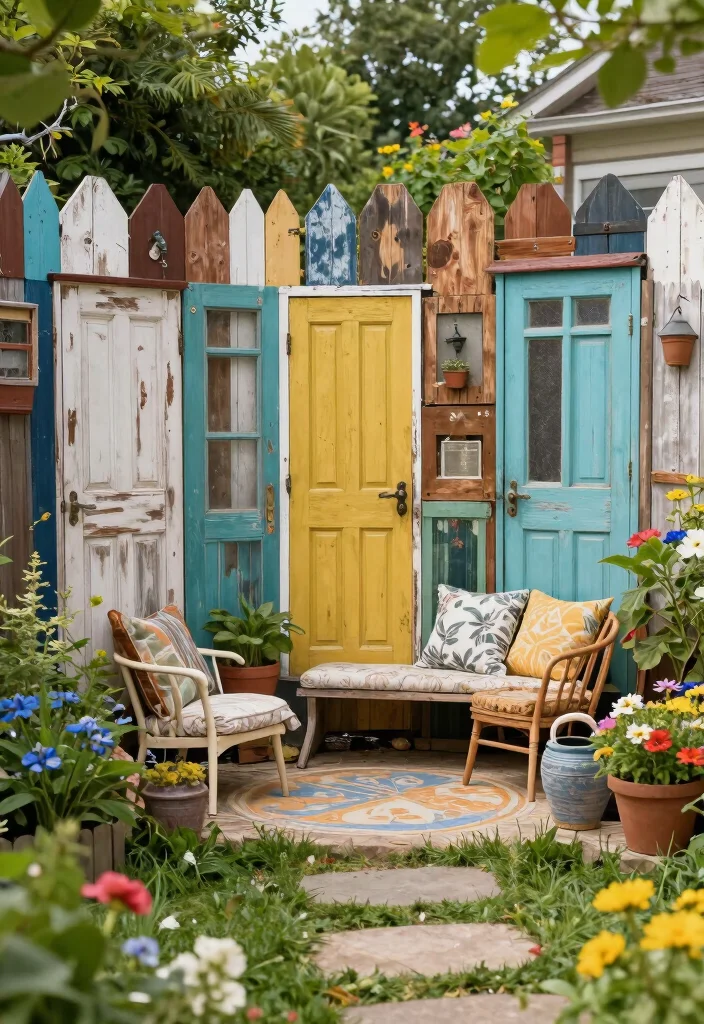 17 Fence Ideas Backyard Homeowners Will Love - 15. Creative Upcycled Fencing Ideas 1