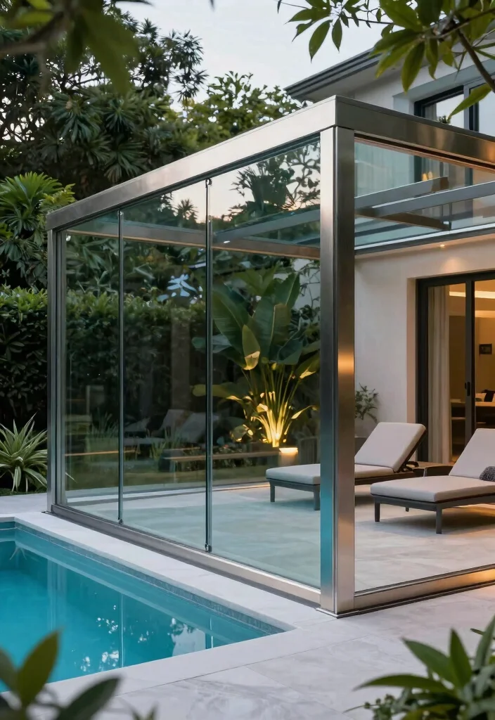 17 Fence Ideas Backyard Homeowners Will Love - 17. Minimalist Glass Fencing for Modern Backyards 1