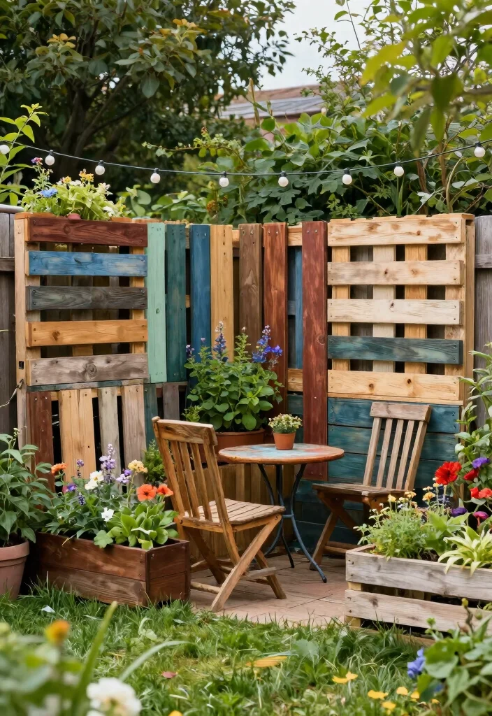 17 Fence Ideas Backyard Homeowners Will Love - 2. Recycled Pallet Fence for Rustic Appeal 1