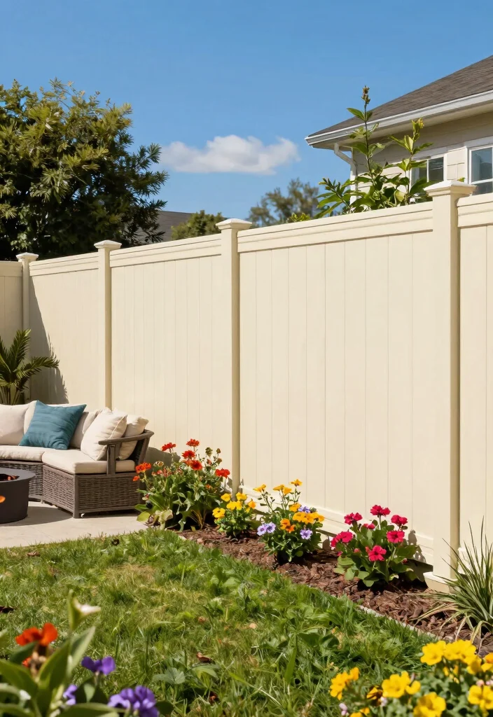 17 Fence Ideas Backyard Homeowners Will Love - 7. Vinyl Fencing for Lasting Color 1