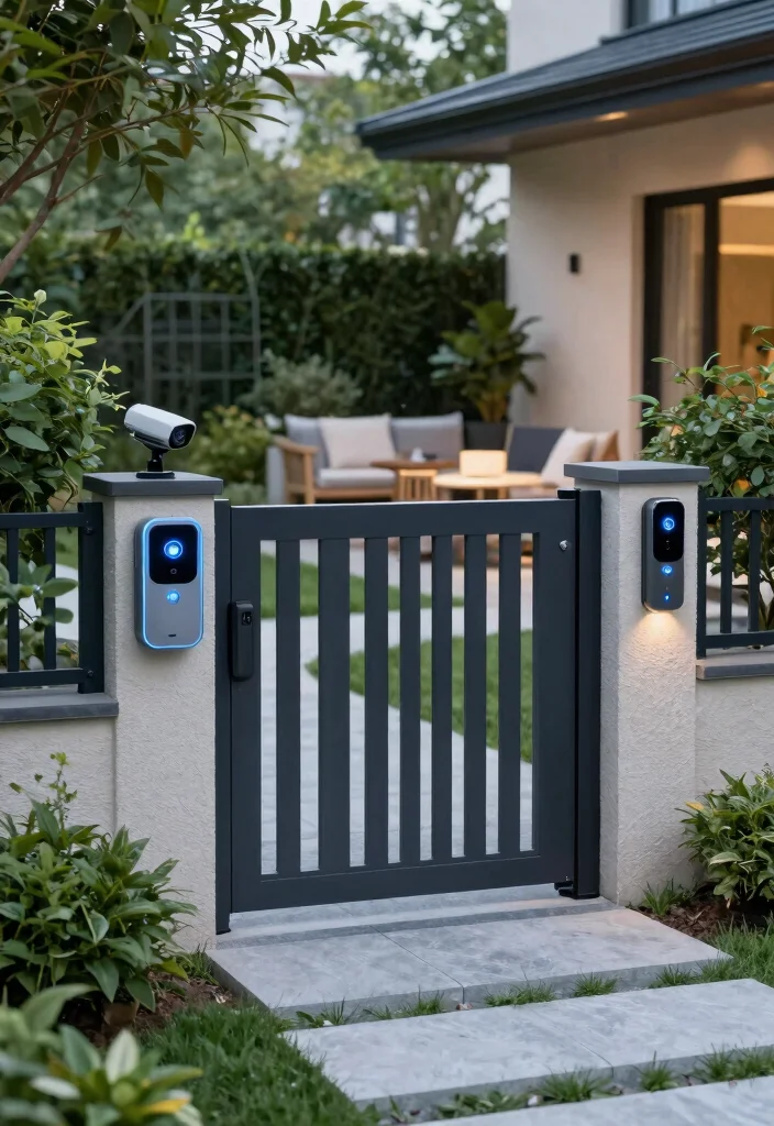 17 Fence Ideas Backyard Homeowners Will Love - 8. Smart Fencing Solutions for Tech Lovers 1