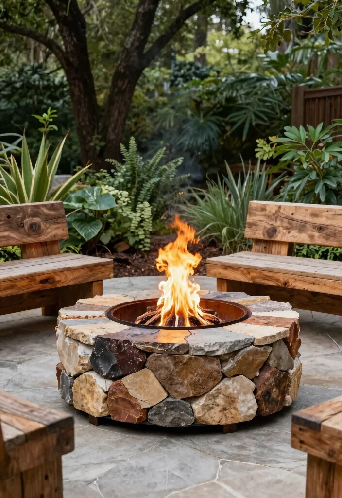 17 Fire Pit Outdoor Ideas for Cozy Backyard Nights - 16. Eco-Friendly Fire Pit Materials 1
