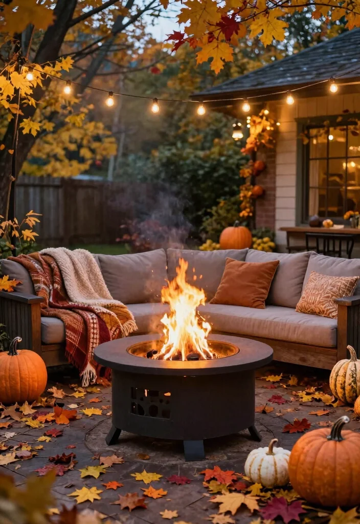 17 Fire Pit Outdoor Ideas for Cozy Backyard Nights - 17. Seasonal Fire Pit Decorations 1
