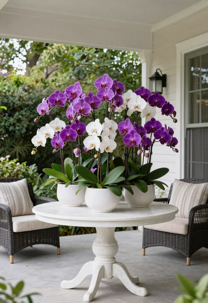 17 Front Porch Flowers 2026 Trending Ideas That Boost Curb Appeal 15 17 Front Porch Flowers 2026 Trending Ideas That Boost Curb Appeal - 15. Artistic Orchids for a Touch of Luxury 1