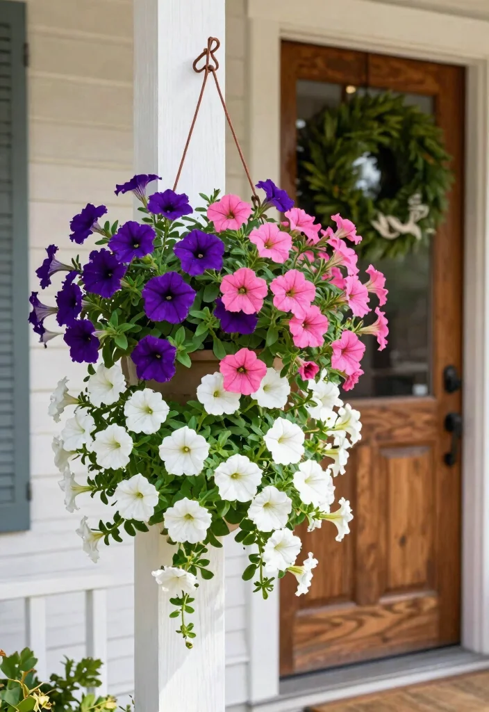 17 Front Porch Flowers 2026 Trending Ideas That Boost Curb Appeal 3 17 Front Porch Flowers 2026 Trending Ideas That Boost Curb Appeal - 3. Elegant Petunias for Texture and Color 1