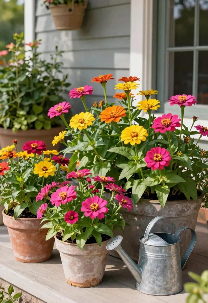 17 Front Porch Flowers 2026 Trending Ideas That Boost Curb Appeal 5 17 Front Porch Flowers 2026 Trending Ideas That Boost Curb Appeal - 5. Vibrant Zinnias for Bright Colors 1