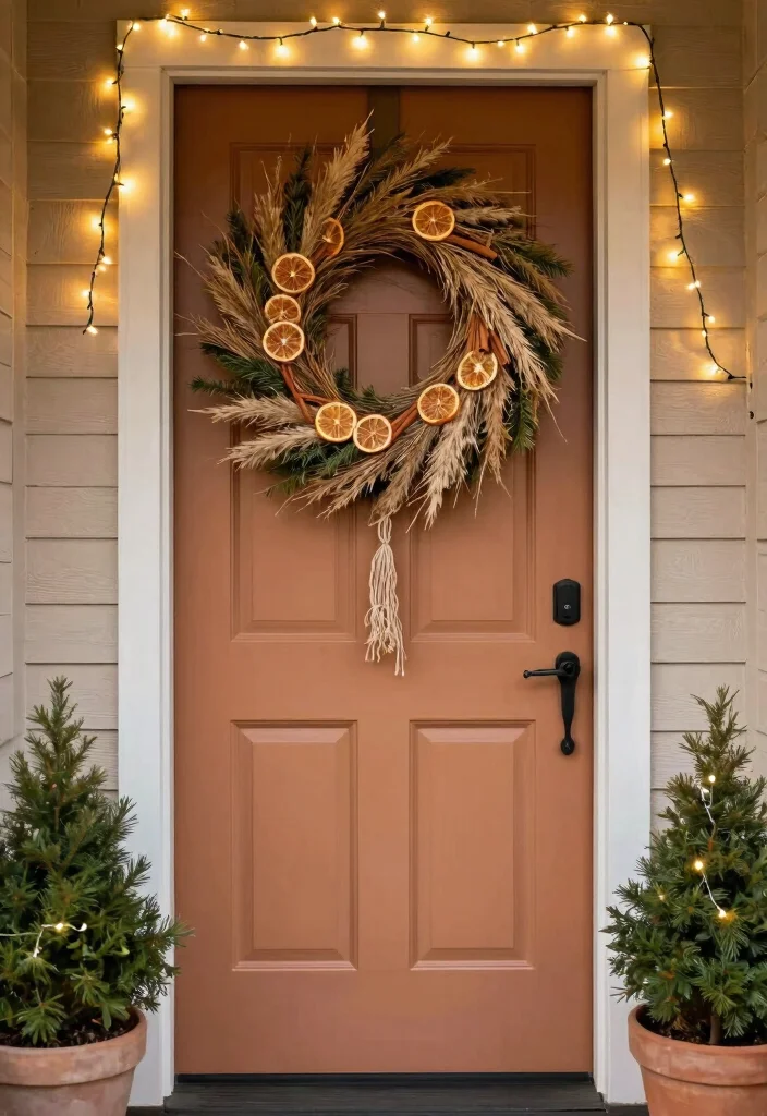 17 Holiday Front Porch Decor Ideas That Sparkle Bright 3 17 Holiday Front Porch Decor Ideas That Sparkle Bright - 3. Natural Wreaths 1