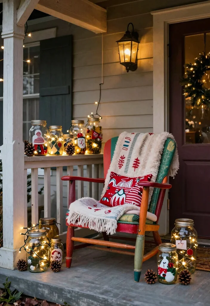 17 Holiday Front Porch Decor Ideas That Sparkle Bright 4 17 Holiday Front Porch Decor Ideas That Sparkle Bright - 4. Upcycled Holiday Decor 1