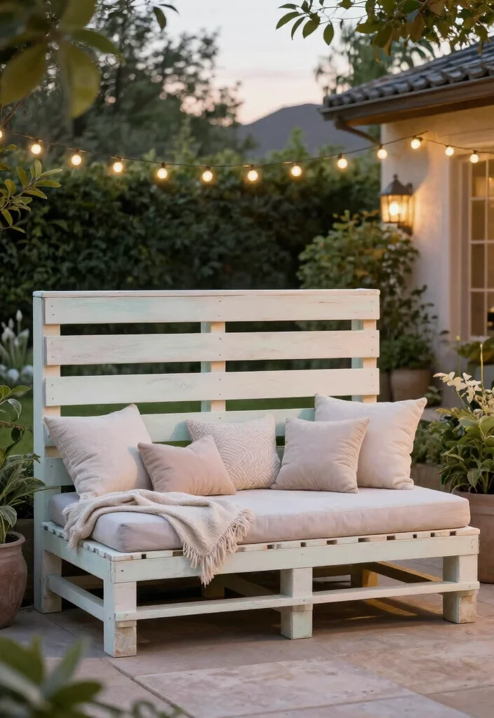 17 Pallet Patio Furniture Ideas With DIY Style 12 17 Pallet Patio Furniture Ideas With DIY Style - 12. Pallet Outdoor Headboard 1