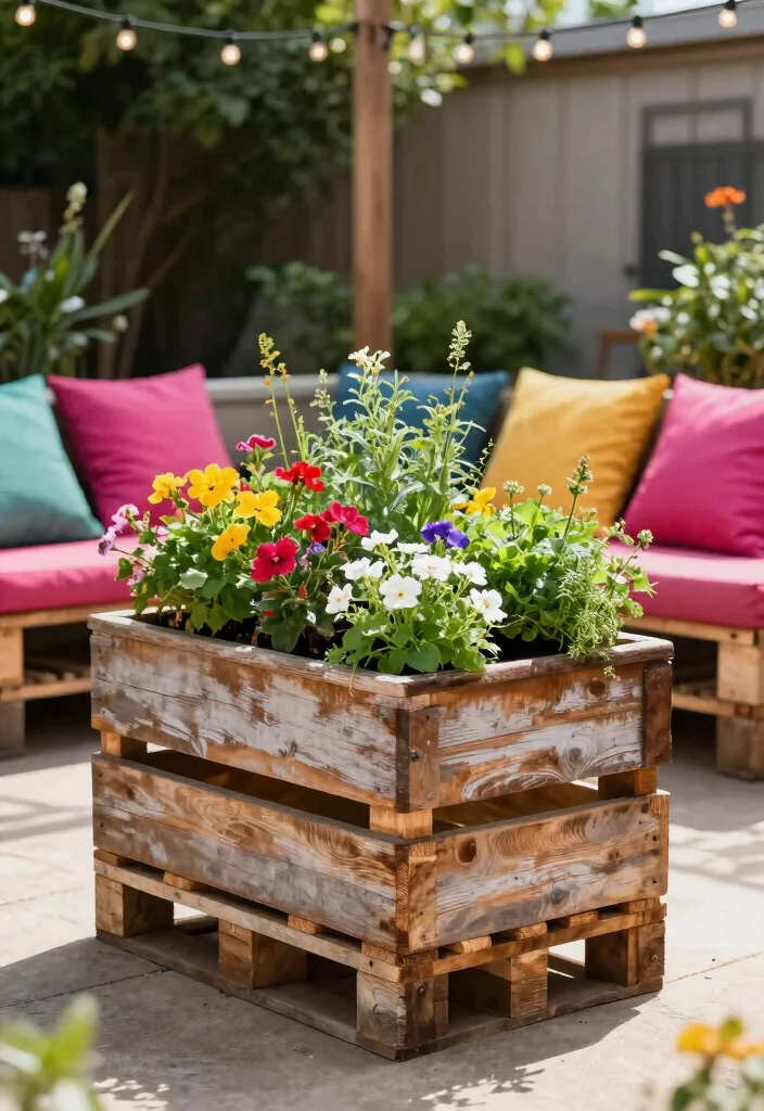 17 Pallet Patio Furniture Ideas With DIY Style 3 17 Pallet Patio Furniture Ideas With DIY Style - 3. Pallet Planter Box 1