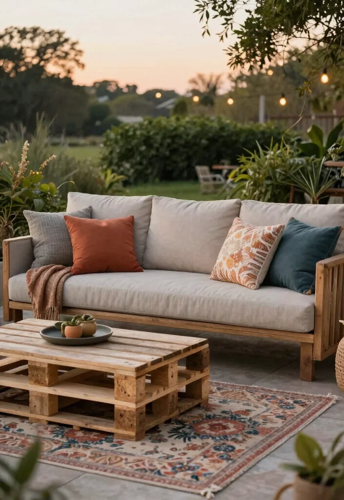 17 Pallet Patio Furniture Ideas With DIY Style 7 17 Pallet Patio Furniture Ideas With DIY Style - 7. Pallet Sofa 1