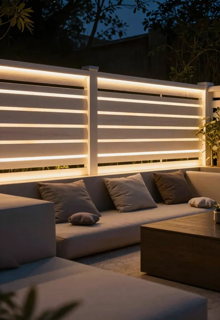 17 Slat Fence Horizontal Ideas With Sleek Modern Lines 12 17 Slat Fence Horizontal Ideas With Sleek Modern Lines - 12. Integrated Lighting Solutions 1