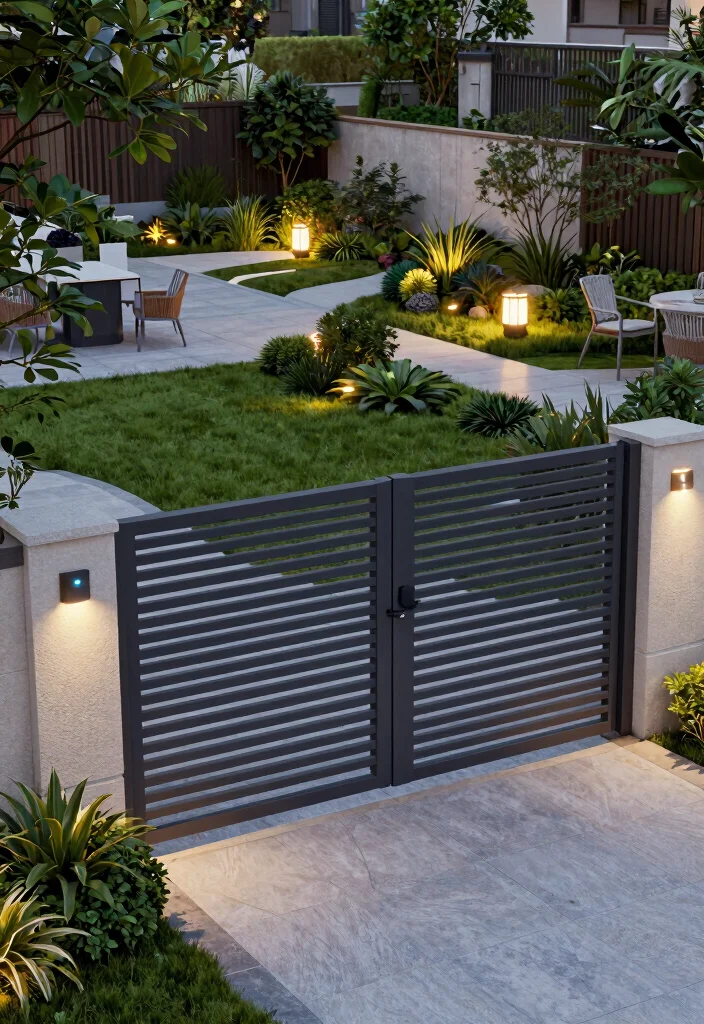 17 Slat Fence Horizontal Ideas With Sleek Modern Lines 15 17 Slat Fence Horizontal Ideas With Sleek Modern Lines - 15. Smart Technology Integration 1