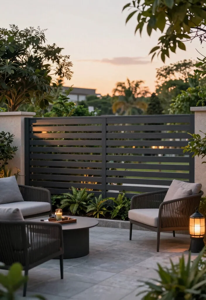 17 Slat Fence Horizontal Ideas With Sleek Modern Lines 17 17 Slat Fence Horizontal Ideas With Sleek Modern Lines - 17. Privacy with a Touch of Elegance 1