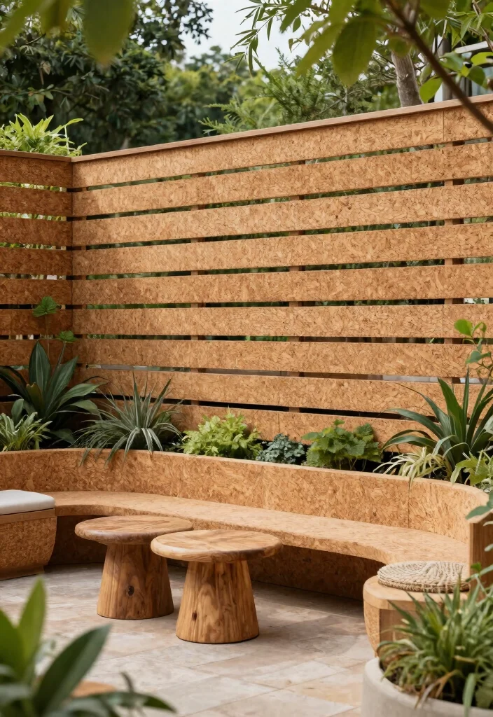 17 Slat Fence Horizontal Ideas With Sleek Modern Lines 9 17 Slat Fence Horizontal Ideas With Sleek Modern Lines - 9. Eco-Conscious Living with Cork Slats 1