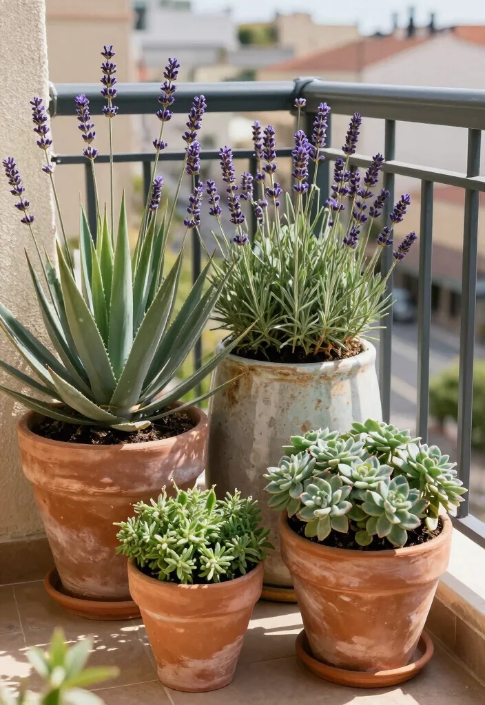 17 Small Container Garden Ideas That Maximize Tiny Spaces - 11. Drought-Resistant Plants 1