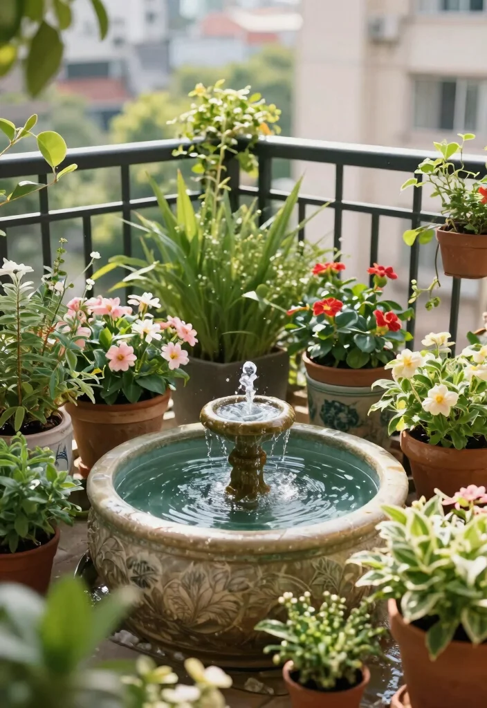 17 Small Container Garden Ideas That Maximize Tiny Spaces - 14. Container Water Features 1