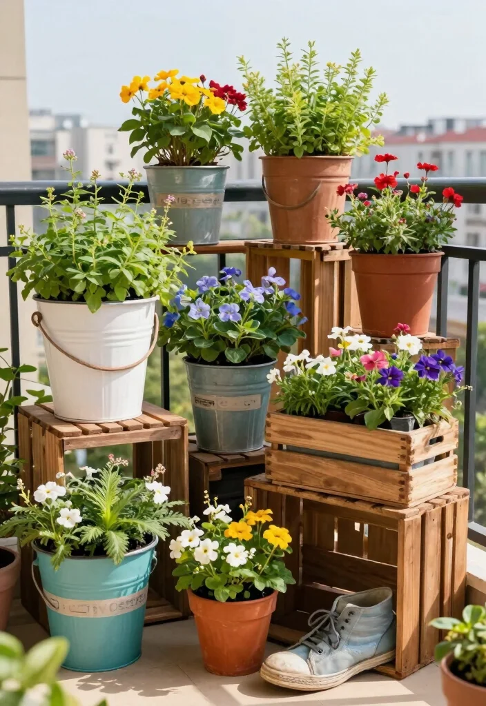17 Small Container Garden Ideas That Maximize Tiny Spaces - 8. DIY Container Gardening 1