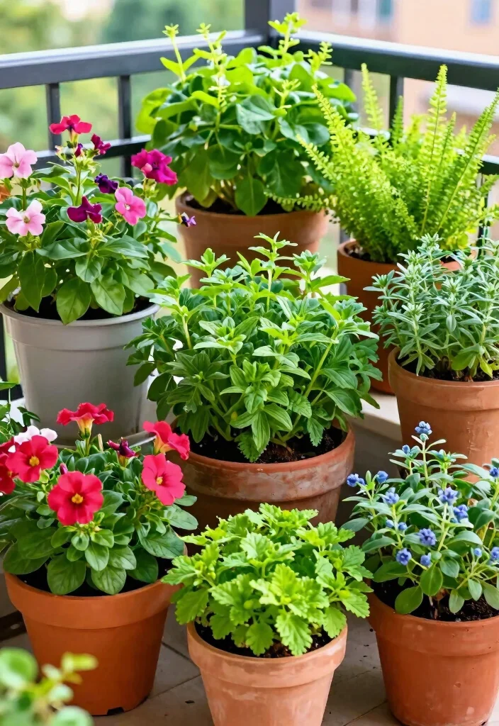 17 Small Container Garden Ideas That Maximize Tiny Spaces - 9. Colorful Container Compositions 1