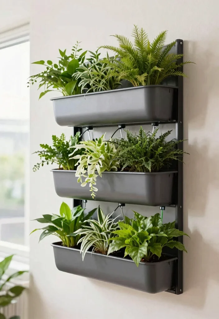 17 Vertical Garden Wall Planter Ideas That Save Space - 10. Wall-Mounted Planters with Drip System 1