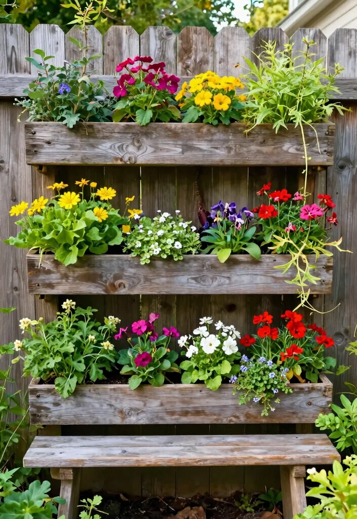 17 Vertical Garden Wall Planter Ideas That Save Space - 8. Vertical Planter Box on a Fence 1