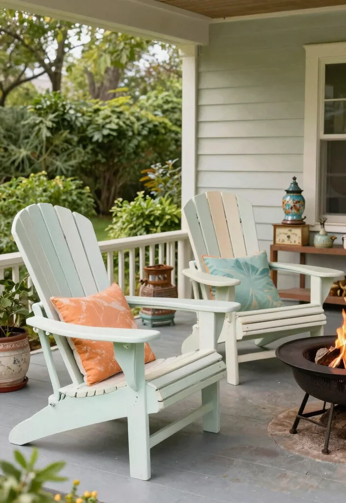 17 Vintage Porch Decor Ideas With Timeless Appeal 13 17 Vintage Porch Decor Ideas With Timeless Appeal - 13. Wooden Adirondack Chairs 1