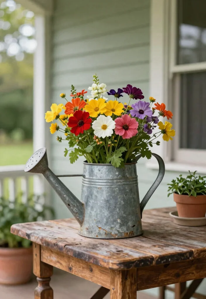 17 Vintage Porch Decor Ideas With Timeless Appeal 15 17 Vintage Porch Decor Ideas With Timeless Appeal - 15. Vintage Watering Cans 1