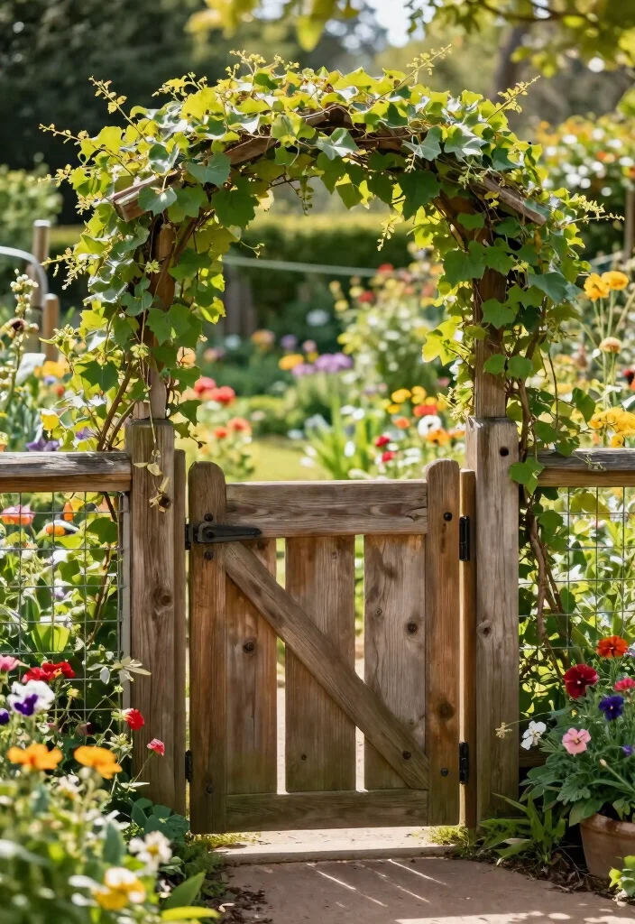 17 Wood and Wire Fence 2026 Trending Ideas With Rustic Appeal 10 17 Wood and Wire Fence 2026 Trending Ideas With Rustic Appeal - 10. Rustic Garden Gate 1