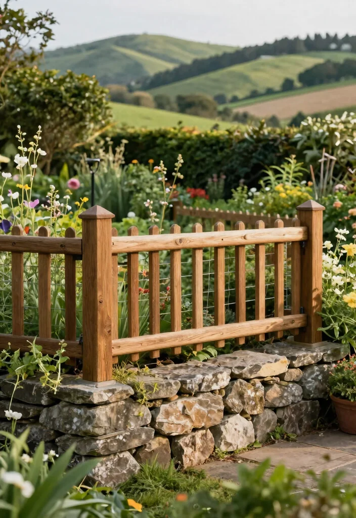 17 Wood and Wire Fence 2026 Trending Ideas With Rustic Appeal 13 17 Wood and Wire Fence 2026 Trending Ideas With Rustic Appeal - 13. Natural Stone Base 1