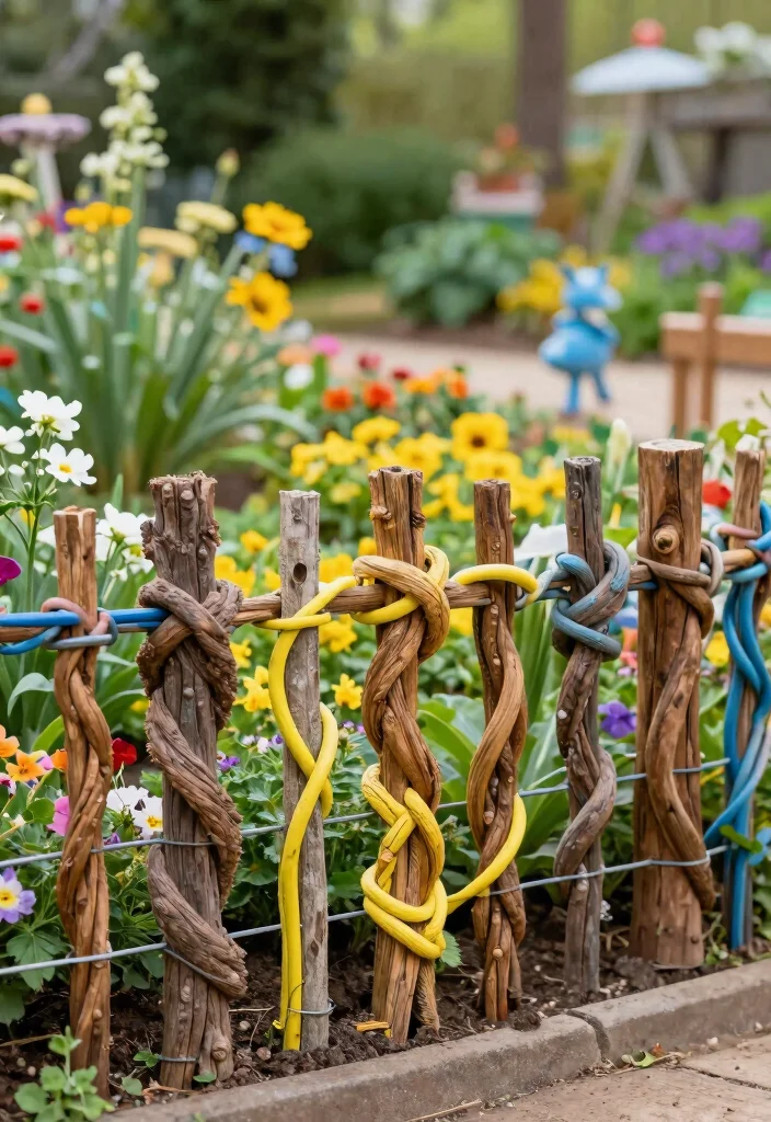 17 Wood and Wire Fence 2026 Trending Ideas With Rustic Appeal 16 17 Wood and Wire Fence 2026 Trending Ideas With Rustic Appeal - 16. Whimsical Knot Design 1