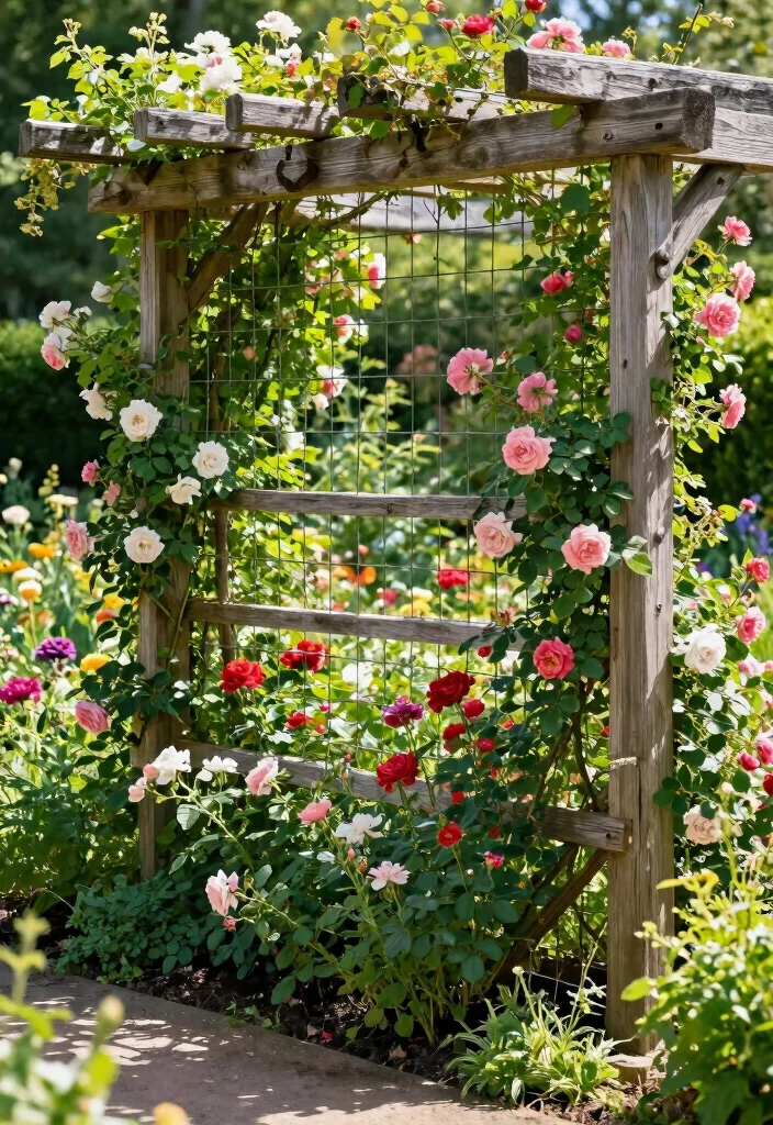 17 Wood and Wire Fence 2026 Trending Ideas With Rustic Appeal 4 17 Wood and Wire Fence 2026 Trending Ideas With Rustic Appeal - 4. Rustic Garden Trellis 1